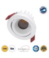 GLOBOSTAR® LEO-R 60285 Χωνευτό Κινούμενο Downlight Σποτ με Honeycomb Anti Glare Reflector LED 10W 1250lm 38° AC 220-240V IP20 Θερμό Λευκό 2700K - Bridgelux COB Chip & TÜV SÜD Driver - Λευκό Ματ - Μ8.5 x Π8.5 x Υ6.6cm - Q7.5cm - 5 Χρόνια Εγγύηση